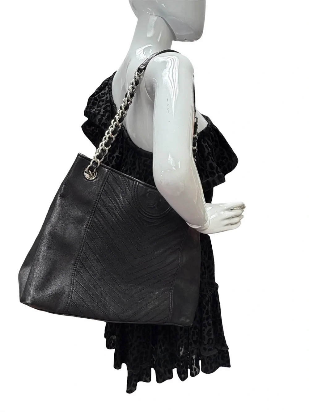Tory Burch Fleming Chevron Tote